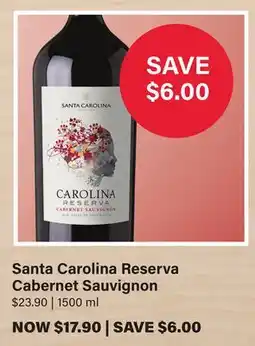LCBO Santa Carolina Reserva Cabernet Sauvignon offer