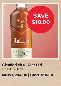 LCBO Glenfiddich 18 Year Old offer