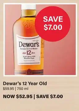 LCBO Dewar's 12 Year Old offer