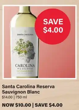 LCBO Santa Carolina Reserva Sauvignon Blanc offer