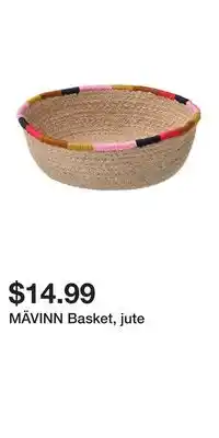 IKEA MÄVINN Basket, jute offer