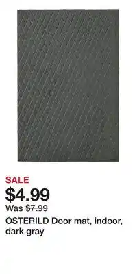 IKEA ÖSTERILD Door mat, indoor, dark gray offer