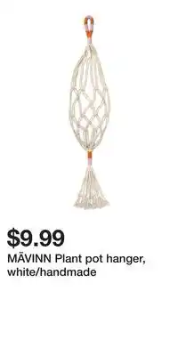 IKEA MÄVINN Plant pot hanger, white/handmade offer