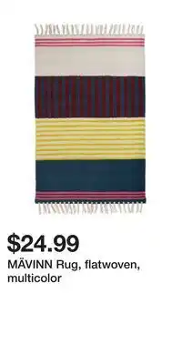 IKEA MÄVINN Rug, flatwoven, multicolor offer