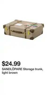 IKEA SANDLÖPARE Storage trunk, light brown offer