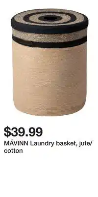IKEA MÄVINN Laundry basket, jute/cotton offer