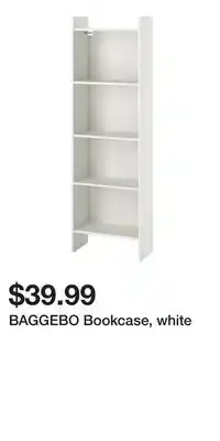 IKEA BAGGEBO Bookcase, white offer