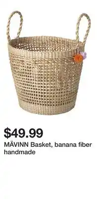 IKEA MÄVINN Basket, banana fiber handmade offer