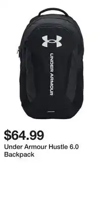 Sport Chek Under Armour Hustle 6.0 Backpack offer