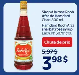 Walmart Sirop à la rose Rooh Afza de Hamdard offer
