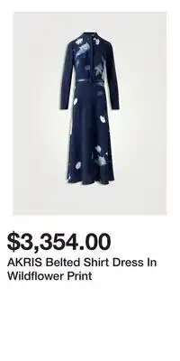 Holt Renfrew AKRIS Belted Shirt Dress In Wildflower Print offer
