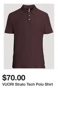 Holt Renfrew VUORI Strato Tech Polo Shirt offer
