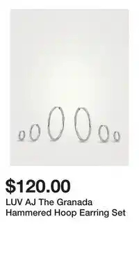 Holt Renfrew LUV AJ The Granada Hammered Hoop Earring Set offer