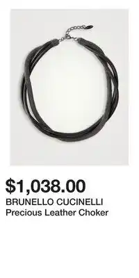 Holt Renfrew BRUNELLO CUCINELLI Precious Leather Choker offer