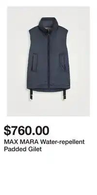 Holt Renfrew MAX MARA Water-repellent Padded Gilet offer