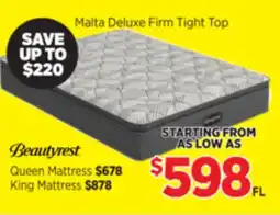 Surplus Furniture Malta Deluxe Firm Tight Top Mattress offer