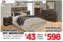Surplus Furniture Montana 3-Piece Queen Bedroom Set offer