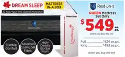 Surplus Furniture Dream Sleep Queen Mattress Set offer