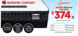 Surplus Furniture Supreme Comfort Queen Mattress Set offer