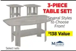 Surplus Furniture 3-PIECE TABLE SET! offer