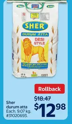 Walmart Sher durum atta offer