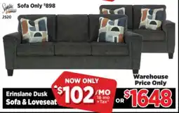 Surplus Furniture Erinslane Dusk Sofa & Loveseat offer