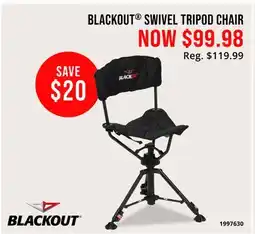 Cabela's BLACKOUT SWIVEL TRIPOD CHAIR offer