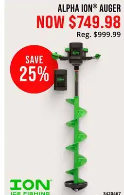 Cabela's ALPHA ION AUGER offer