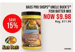 Cabela's BASS PRO SHOPS UNCLE BUCK'S FISH BATTER MIX offer
