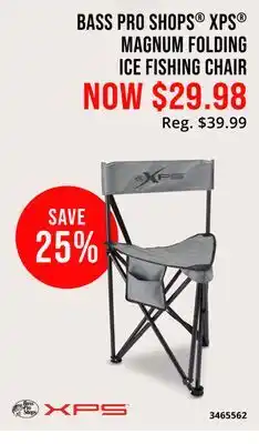 Cabela's BASS PRO SHOPS XPS MAGNUM FOLDING ICE FISHING CHAIR offer