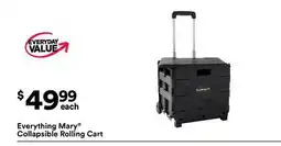 Michaels Everything Mary Collapsible rolling Cart offer