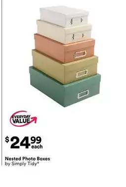 Michaels Nested Photo Boxes by Simply Tidy offer