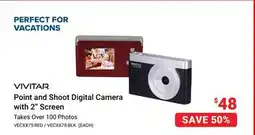 Visions Electronics VIVITAR Point and Shoot Digital Camera with 2 Screen offer