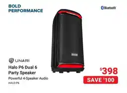 Visions Electronics UNARI Halo P6 Dual 6 Party Speaker offer