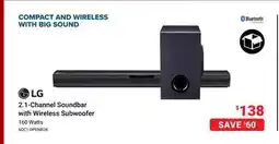 Visions Electronics LG 2.1-Channel Soundbar with Wireless Subwoofer offer