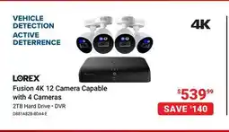 Visions Electronics LOREX Fusion 4K 12 Camera Capable with 4 Cameras offer