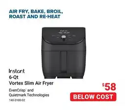 Visions Electronics Instant 6-Qt Vortex Slim Air Fryer offer