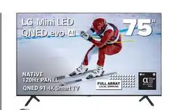 Visions Electronics LG 75 NATIVE 120Hz PANEL QNED 91 4K Smart TV offer