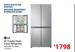 Visions Electronics LG 33 Counter-Depth 4-Door Refrigerator offer