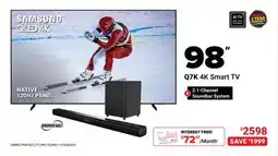 Visions Electronics Samsung QLED 4K 98 Q7K 4K Smart TV +2.1-Channel Soundbar System offer