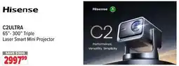2001 Audio Video C2ULTRA 65- 300 Hisense Triple Laser Smart Mini Projector offer