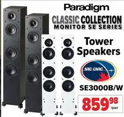 2001 Audio Video SE3000B Paradigm CLASSIC COLLECTION MONITOR SE SERIES Tower Speakers offer