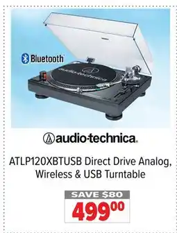 2001 Audio Video ATLP120XBTUSB Direct Drive Analog, Wireless & USB Turntable offer