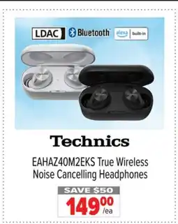 2001 Audio Video EAHAZ40M2EKS Technics True Wireless Noise Cancelling Headphones offer