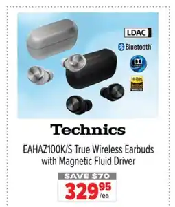 2001 Audio Video EAHAZ100K/S Technics True Wireless Earbuds with Magnetic Fluid Driver offer