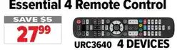 2001 Audio Video URC3640 Essential 4 Remote Control offer