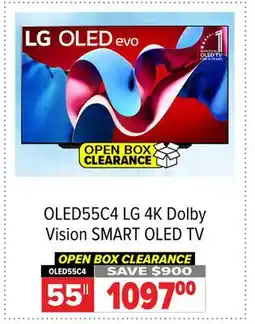 2001 Audio Video OLED55C4 55 LG 4K Dolby Vision SMART OLED TV offer