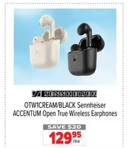 2001 Audio Video OTW1CREAM/BLACK Sennheiser ACCENTUM Open True Wireless Earphones offer