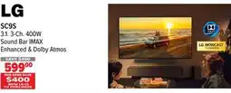2001 Audio Video LG SC9S 3.1. 3-Ch. 400W Sound Bar IMAX Enhanced & Dolby Atmos offer