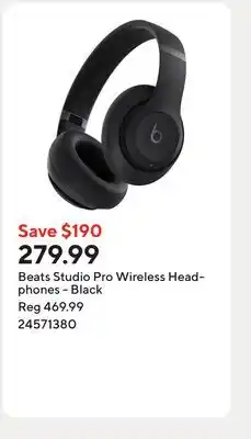 Staples Beats Studio Pro Wireless Headphones - Black offer